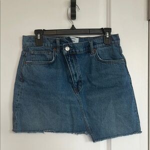 Reformation Ellie Asymmetric Denim Mini Skirt